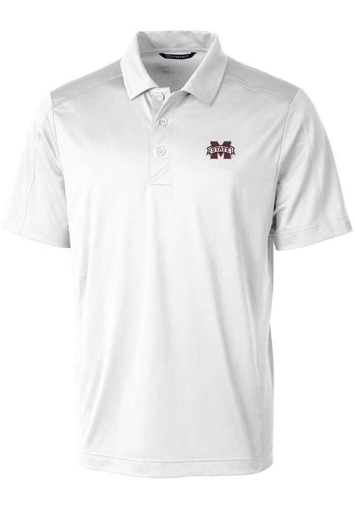 Cutter and Buck Mississippi State Bulldogs Mens Prospect Textured Short Sleeve Polo