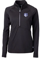 Cutter and Buck Saint Louis Billikens Womens Black Adapt Eco Qtr Zip