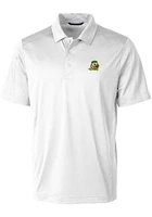 Cutter and Buck Oregon Ducks Mens White Prospect Textured Short Sleeve Polo