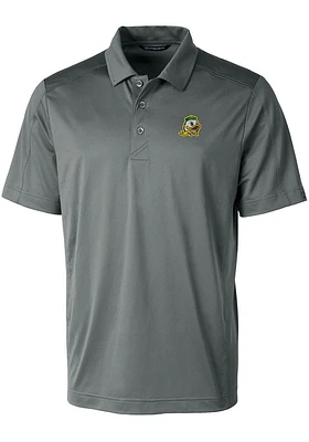 Mens Oregon Ducks Cutter and Buck Prospect Textured Short Sleeve Polo Shirt
