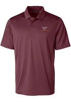 Cutter and Buck Virginia Tech Hokies Mens Prospect Textured Short Sleeve Polo
