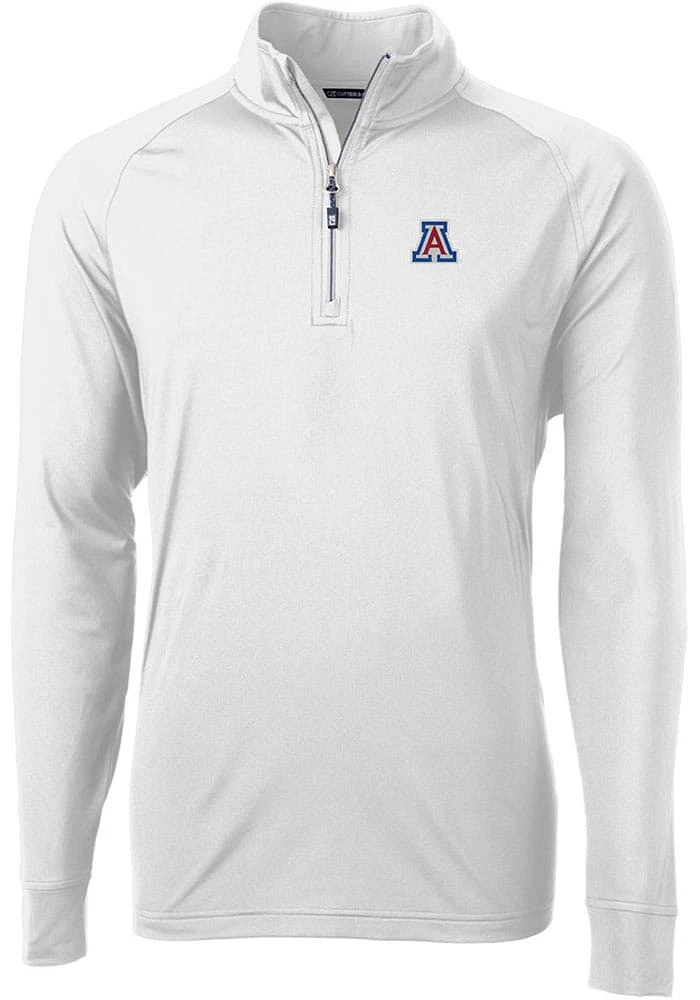 Cutter and Buck Arizona Wildcats Mens Adapt Eco Knit Long Sleeve Qtr Zip Pullover