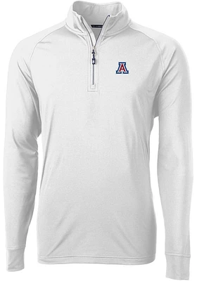 Cutter and Buck Arizona Wildcats Mens Adapt Eco Knit Long Sleeve Qtr Zip Pullover