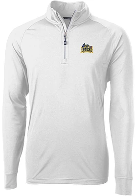 Cutter and Buck Drexel Dragons Mens Adapt Eco Knit Long Sleeve Qtr Zip Pullover
