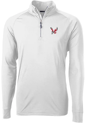 Cutter and Buck Eastern Washington Eagles Mens Adapt Eco Knit Long Sleeve Qtr Zip Pullover