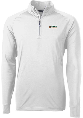 Cutter and Buck Florida A&M Rattlers Mens Adapt Eco Knit Long Sleeve Qtr Zip Pullover
