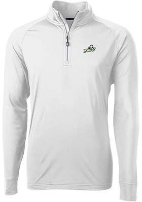 Cutter and Buck Florida Gulf Coast Eagles Mens Adapt Eco Knit Long Sleeve Qtr Zip Pullover