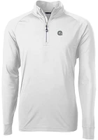 Cutter and Buck Georgetown Hoyas Mens Adapt Eco Knit Long Sleeve Qtr Zip Pullover