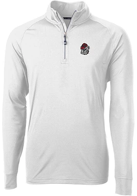 Cutter and Buck Georgia Bulldogs Mens Adapt Eco Knit Long Sleeve Qtr Zip Pullover