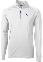 Cutter and Buck Louisiana Tech Bulldogs Mens Adapt Eco Knit Long Sleeve Qtr Zip Pullover
