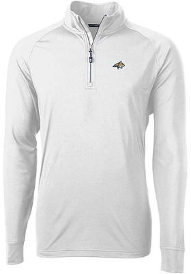 Cutter and Buck Montana State Bobcats Mens Adapt Eco Knit Long Sleeve Qtr Zip Pullover