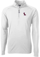 Cutter and Buck Ole Miss Rebels Mens Adapt Eco Knit Long Sleeve Qtr Zip Pullover