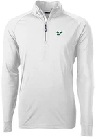Cutter and Buck South Florida Bulls Mens Adapt Eco Knit Long Sleeve Qtr Zip Pullover