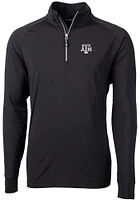 Cutter and Buck Texas A&M Aggies Mens Adapt Eco Knit Long Sleeve Qtr Zip Pullover