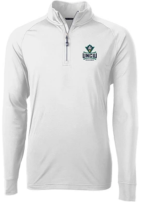 Cutter and Buck UNCW Seahawks Mens Adapt Eco Knit Long Sleeve Qtr Zip Pullover