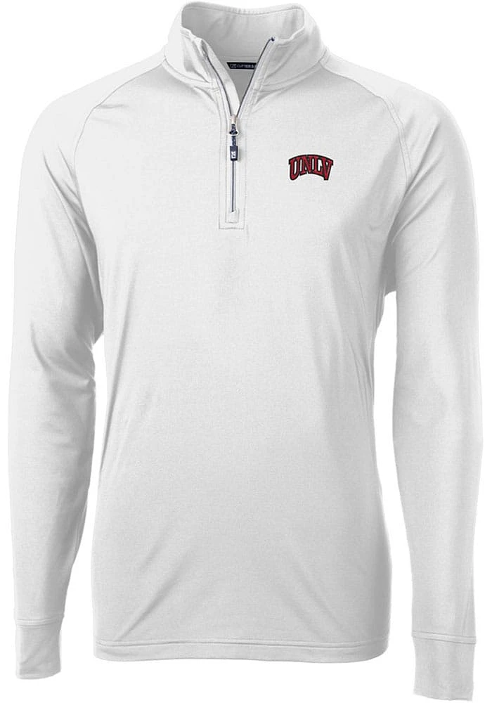 Cutter and Buck UNLV Runnin Rebels Mens Adapt Eco Knit Long Sleeve Qtr Zip Pullover