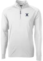 Cutter and Buck Xavier Musketeers Mens Adapt Eco Knit Long Sleeve 1/4 Zip Pullover