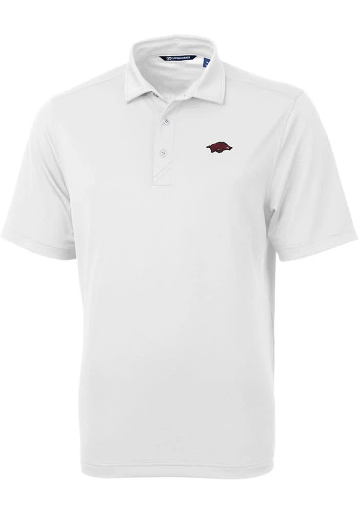 Cutter and Buck Arkansas Razorbacks Mens Virtue Eco Pique Short Sleeve Polo
