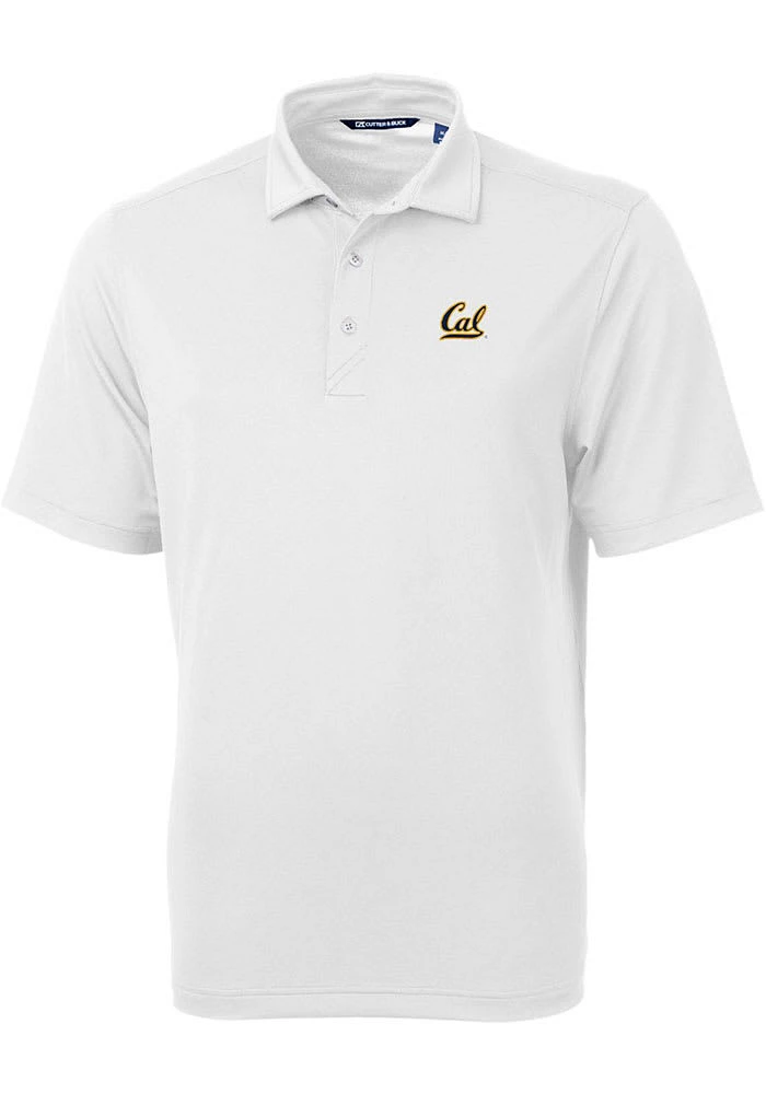 Cutter and Buck Cal Golden Bears Mens Virtue Eco Pique Short Sleeve Polo