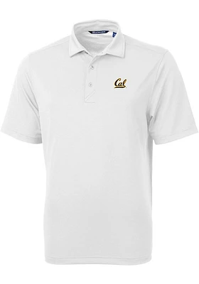 Cutter and Buck Cal Golden Bears Mens Virtue Eco Pique Short Sleeve Polo