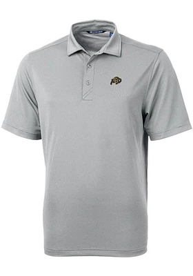 Cutter and Buck Colorado Buffaloes Mens Virtue Eco Pique Short Sleeve Polo