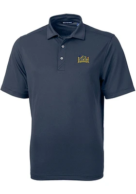 Cutter and Buck Drexel Dragons Mens Navy Blue Virtue Eco Pique Short Sleeve Polo