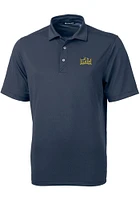 Cutter and Buck Drexel Dragons Mens Navy Blue Virtue Eco Pique Short Sleeve Polo