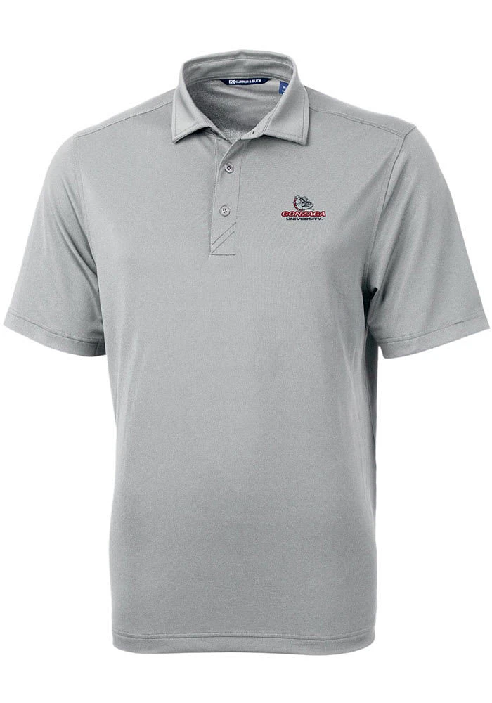 Cutter and Buck Gonzaga Bulldogs Mens Virtue Eco Pique Short Sleeve Polo