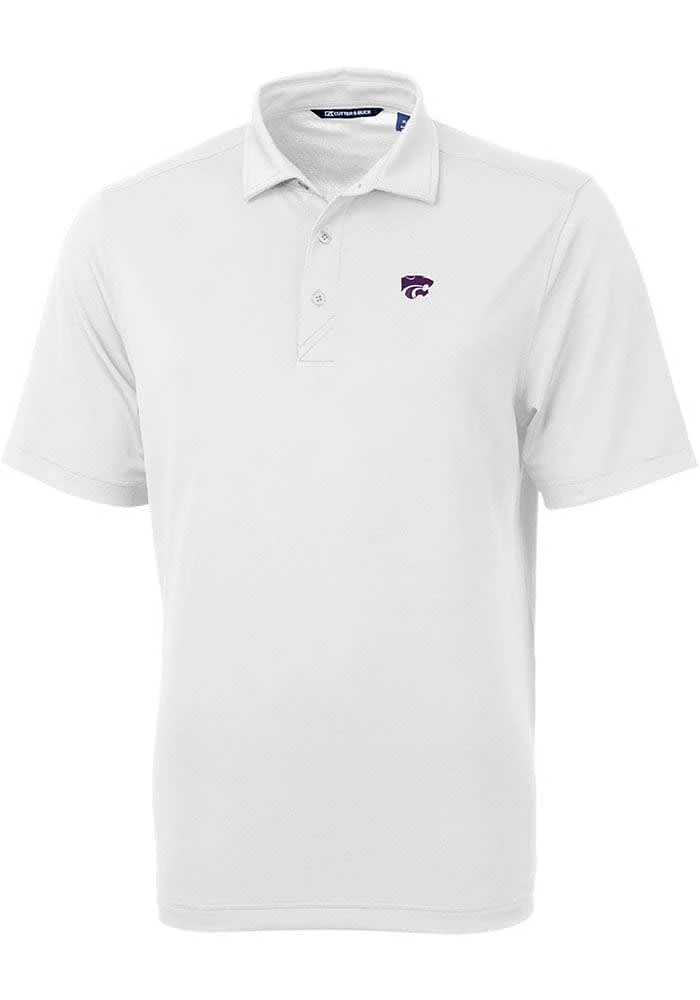 Cutter and Buck K-State Wildcats Mens Virtue Eco Pique Short Sleeve Polo