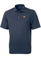 Cutter and Buck Michigan Wolverines Mens Virtue Eco Pique Short Sleeve Polo