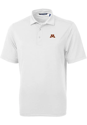 Mens Minnesota Golden Gophers Cutter and Buck Virtue Eco Pique Short Sleeve Polo Shirt