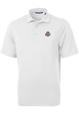 Mens Ohio State Buckeyes Cutter and Buck Virtue Eco Pique Short Sleeve Polo Shirt