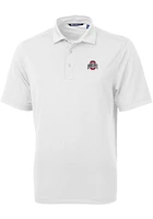 Cutter and Buck Ohio State Buckeyes Mens Virtue Eco Pique Short Sleeve Polo