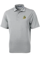 Cutter and Buck Oregon Ducks Mens Grey Virtue Eco Pique Short Sleeve Polo