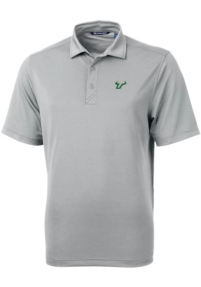 Cutter and Buck South Florida Bulls Mens Virtue Eco Pique Short Sleeve Polo