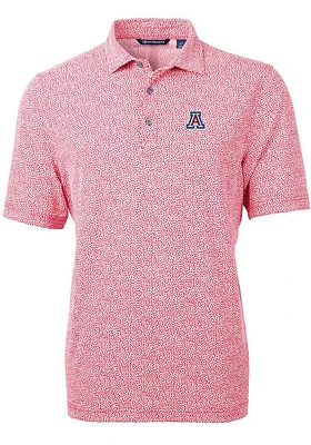 Cutter and Buck Arizona Wildcats Mens Virtue Eco Pique Botanical Short Sleeve Polo
