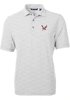 Cutter and Buck Eastern Washington Eagles Mens Virtue Eco Pique Botanical Short Sleeve Polo