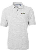Cutter and Buck Florida A&M Rattlers Mens Grey Virtue Eco Pique Botanical Short Sleeve Polo