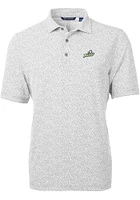 Cutter and Buck Florida Gulf Coast Eagles Mens Virtue Eco Pique Botanical Short Sleeve Polo