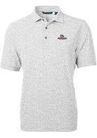 Cutter and Buck Gonzaga Bulldogs Mens Grey Virtue Eco Pique Botanical Short Sleeve Polo