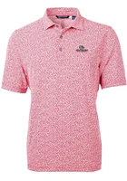 Cutter and Buck Gonzaga Bulldogs Mens Red Virtue Eco Pique Botanical Short Sleeve Polo