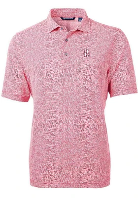 Cutter and Buck Houston Cougars Mens Virtue Eco Pique Botanical Short Sleeve Polo