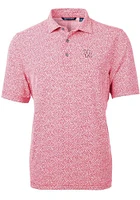 Cutter and Buck Houston Cougars Mens Virtue Eco Pique Botanical Short Sleeve Polo