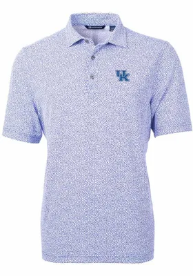 Cutter and Buck Kentucky Wildcats Mens Virtue Eco Pique Botanical Short Sleeve Polo