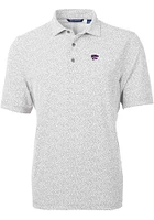 Cutter and Buck K-State Wildcats Mens Virtue Eco Pique Botanical Short Sleeve Polo