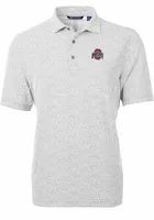Mens Ohio State Buckeyes Cutter and Buck Virtue Eco Pique Botanical Short Sleeve Polo Shirt