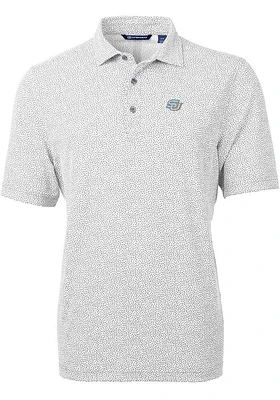 Cutter and Buck Southern University Jaguars Mens Grey Virtue Eco Pique Botanical Short Sleeve Polo