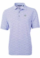 Cutter and Buck Southern University Jaguars Mens Blue Virtue Eco Pique Botanical Design Short Slee..