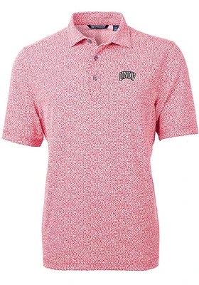 Cutter and Buck UNLV Runnin Rebels Mens Virtue Eco Pique Botanical Short Sleeve Polo