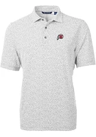 Cutter and Buck Utah Utes Mens Virtue Eco Pique Botanical Short Sleeve Polo